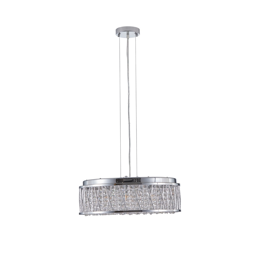 Modern Crystal Chandelier 19 Inches Aluminum Iron Round Ceiling Light Flush Mount Ceiling Light Fixture For Kitchen Island Dinning Bedrooms And Hallway   Bulb Not Included