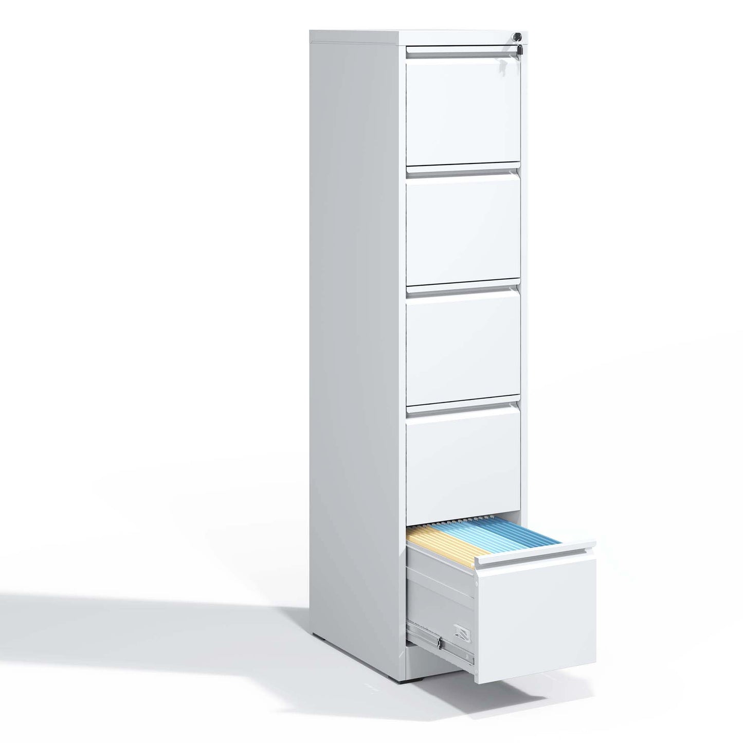 5 Drawer Metal Vertical File Cabinet With Lock Office Home Steel Vertical File Cabinet For A4 Legal Letter Size