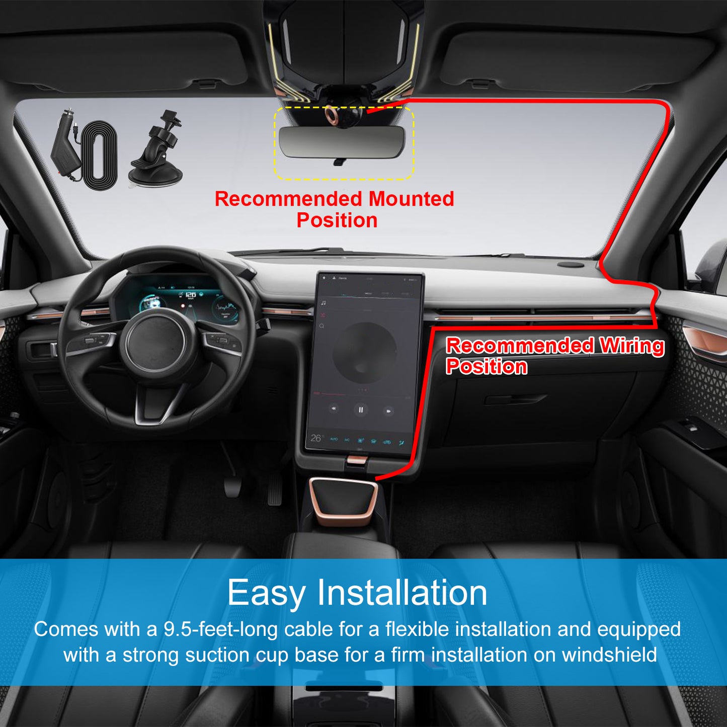 Full HD 1080P Car DVR Recorder, 90 Degree Wide Angle Dashcam, Night Vision With Infrared Lights, Seamless Loop Recording, Support Up To 32G MMC Card