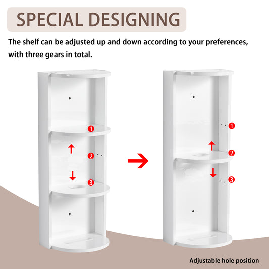 12  Bathroom Wall- Mounted Storage Rack  Float Mounting Design  KD- Packing