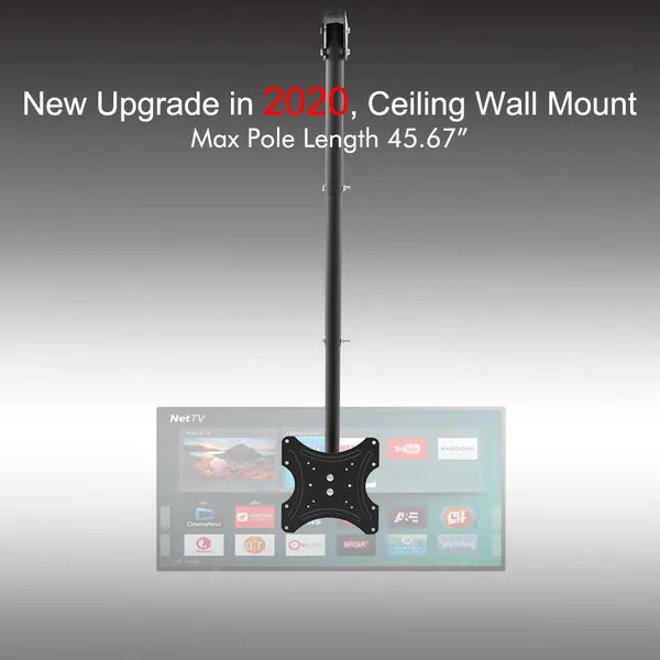 TMC-7004 Ceiling Mount TV Wall Bracket Roof Rack Pole Retractable For 32'-55' Flat Screen