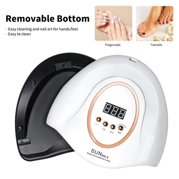 UV LED Nail Lamp,280W Nail Curing Lamps For Gel Polish With Automatic Sensor 4 Timer Setting,Led Nail Dryer, Professional Nail Art Drying Tools For Fingernail And Toenail