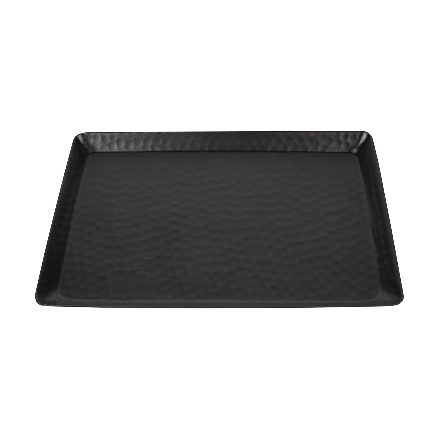 Vanity Tray Hammered Rectangular Vanity Tray With Padded Bottom  Oil Rubbed Bronze Finish