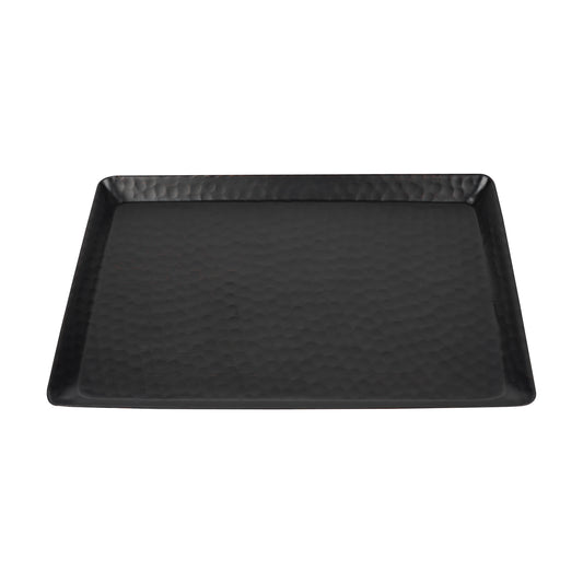 Vanity Tray Hammered Rectangular Vanity Tray With Padded Bottom  Oil Rubbed Bronze Finish