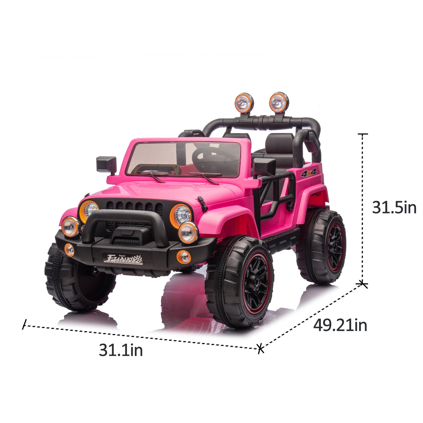 24V Kids Ride On Electric Car W Parents Control,Seat Width 20in,2WD,Rear Suspension,Trunk Storage,Portable Pull Rod,Light&Searchlight,Bluetooth,USB,Provide A Speed Of 2.5-4MPH For Kids Aged 3-8.