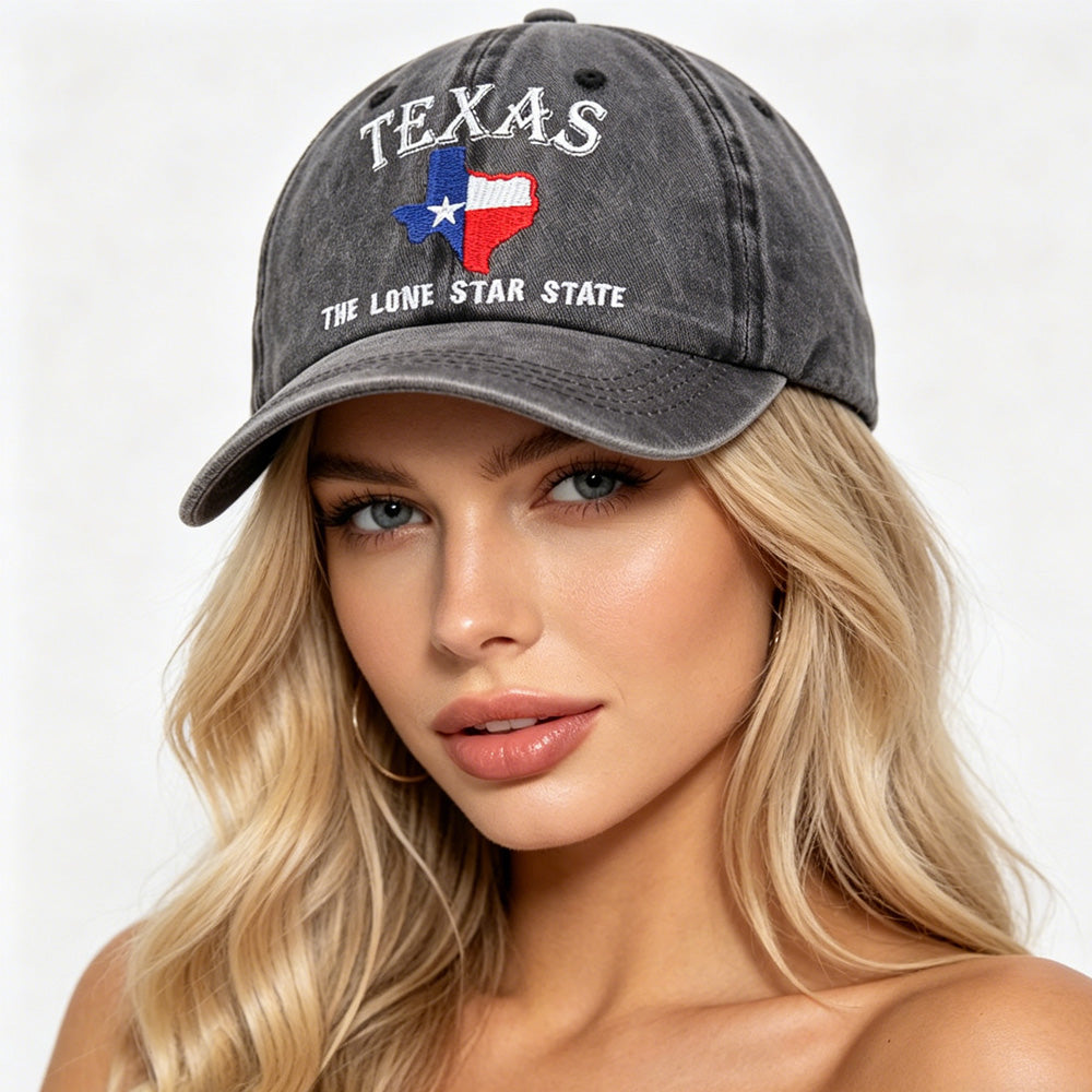 2pcs Texas The Lone Star State Embroidered Baseball Cap - FC Dallas 2026 World Cup Soccer Fan Hat, Adjustable Unisex Cotton Cap