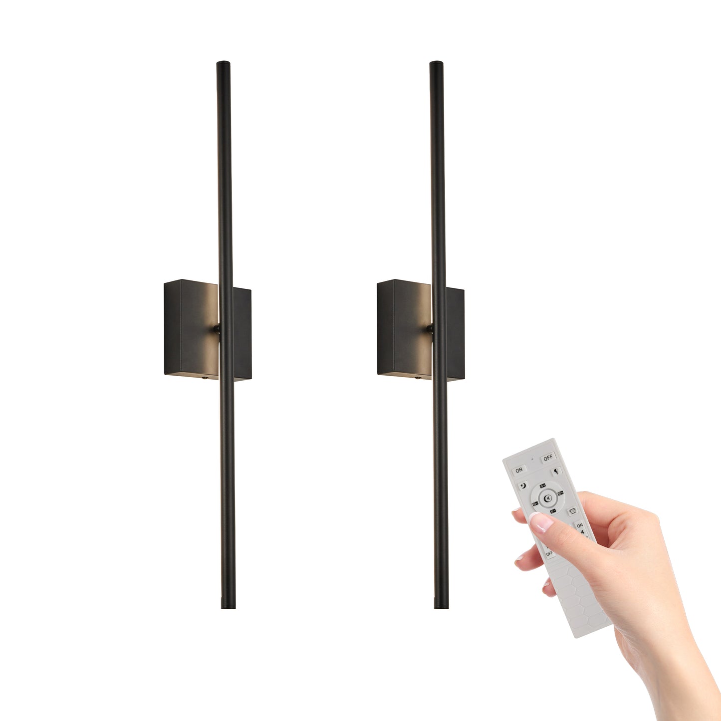 28  2-Pack Modern LED Wall Sconce, Minimalist Indoor Wall Light Fixtures, Black Matte Finish For Living Room, Bedroom, Hallway, Hotel, And Home Decor