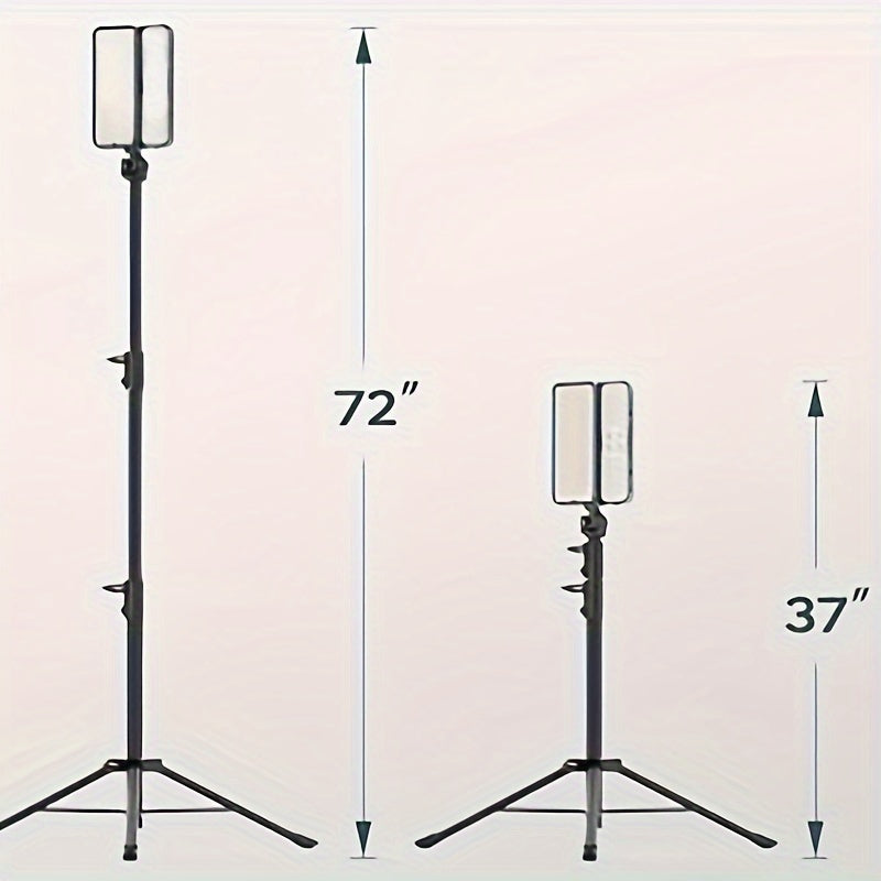 10 0 0 0lm Dimmable Rechargeable Work Light, 15000mAh Detachable Camping Work Light 72   Telescopic With 2 Separate Lights, 2 Charge Ways Type C & Solar Powered