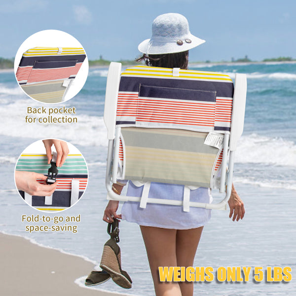 56x60x63cm Oxford Cloth White Iron Frame Beach Chair Color Small Size