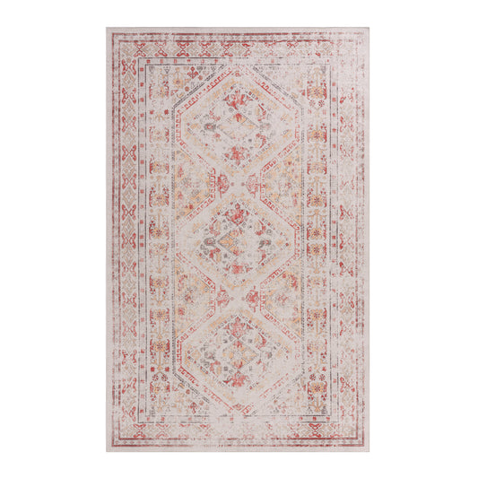 MAVAL Beige Washable Rug 9x12 Area Rug  Beige, 9'x12'