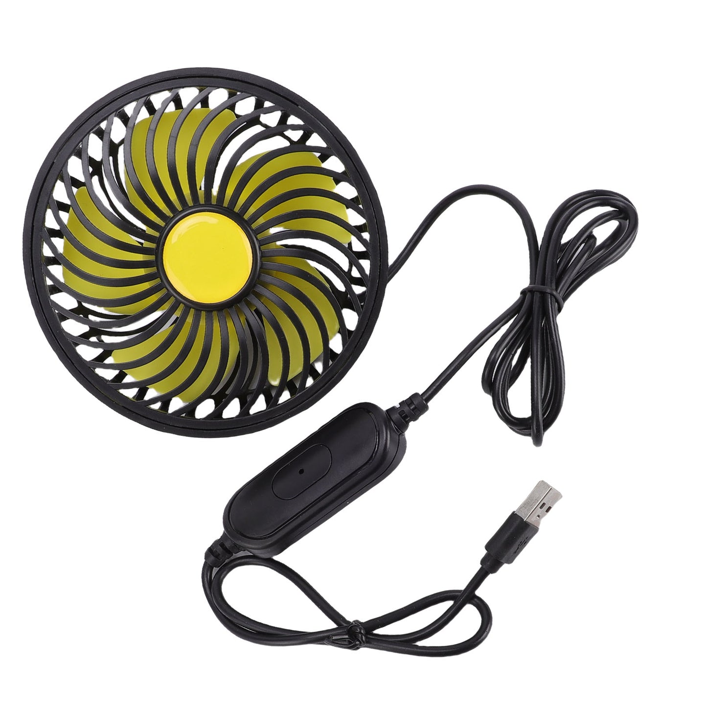 USB Powered Car Fan Air Circulation Fan For Vehicle Chair Rear Headrest 360 Degree Rotatable Head 18ft/s 3500RPM