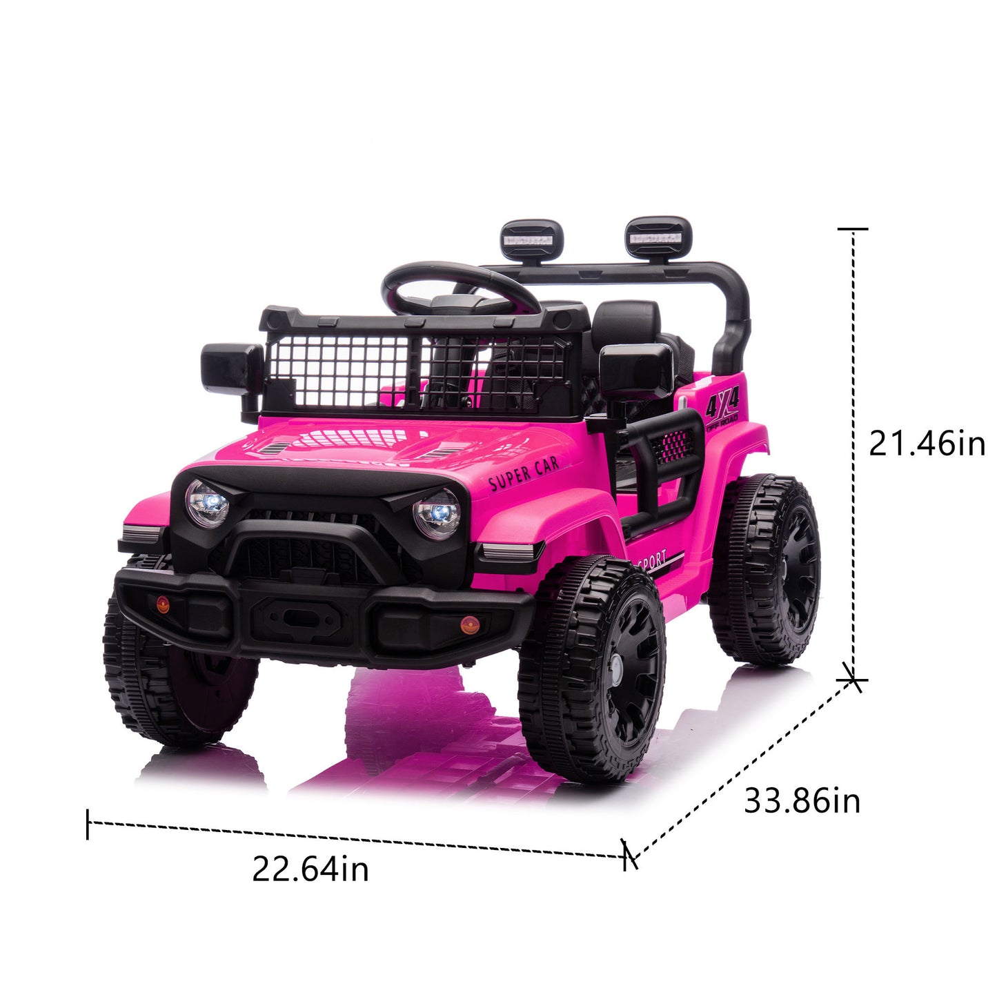 24V Kids Ride On Car W Parents Control,Four-wheel Suspension,2WD,Power Display,Bluetooth,MP3,Music,LED Headlight,Provide A Speed Of 1.86-3.11MPH For Kids Around 3 Years Old.