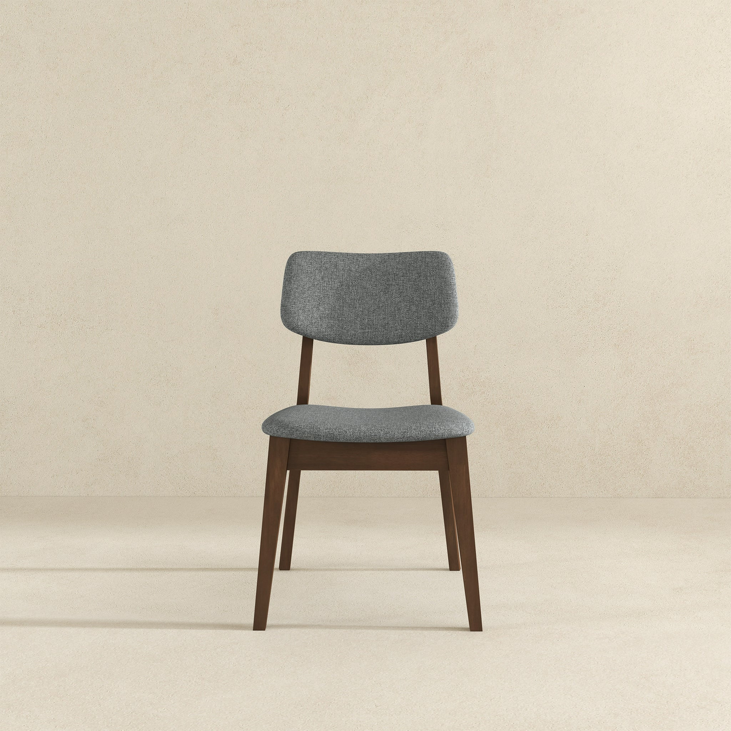 Carlos Dark Grey Fabric Solid Back Side Chair   Set Of 2