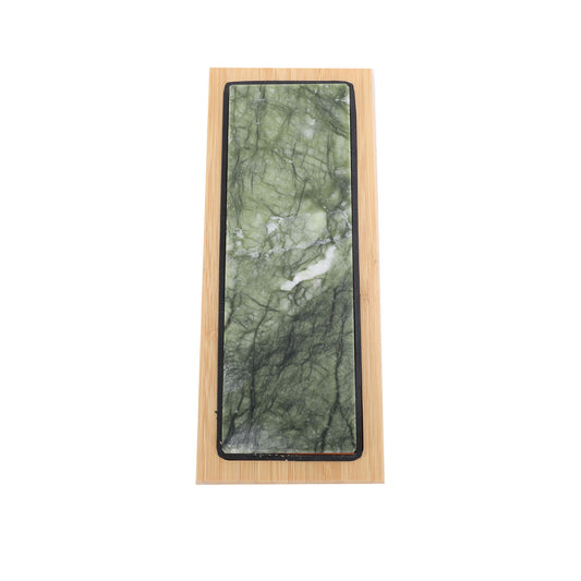 Green Jade Sharpening Stone 2 Side Grit 10000 Fine Polishing Whetstone With Bambusoideae Base Angle Guide