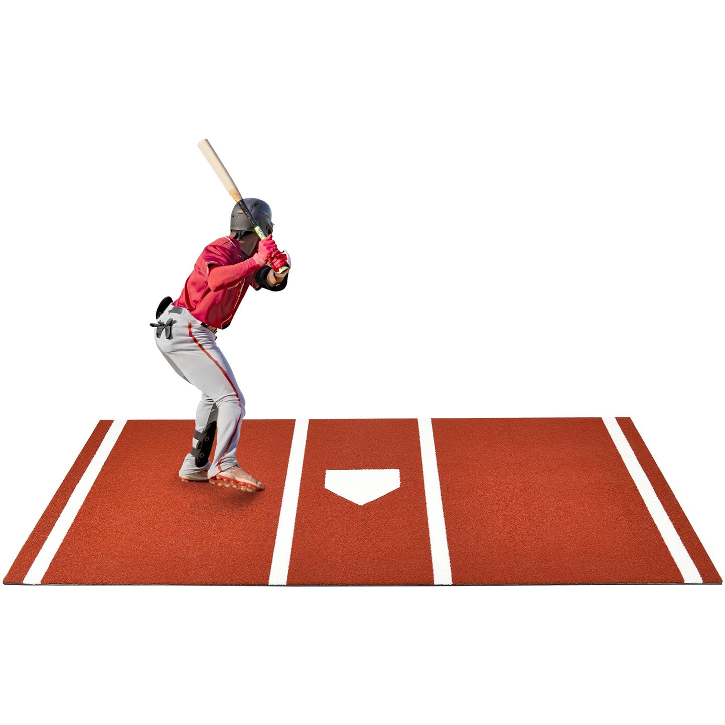 Premium Baseball Batting Mat 10x3.8 Ft Indoor Outdoor Portable Baseball Softball Hitting Mat, Non-slip Rubber Bottom Batting Cage Mat With Home Plate For Batter, Pitcher And Catcher Training