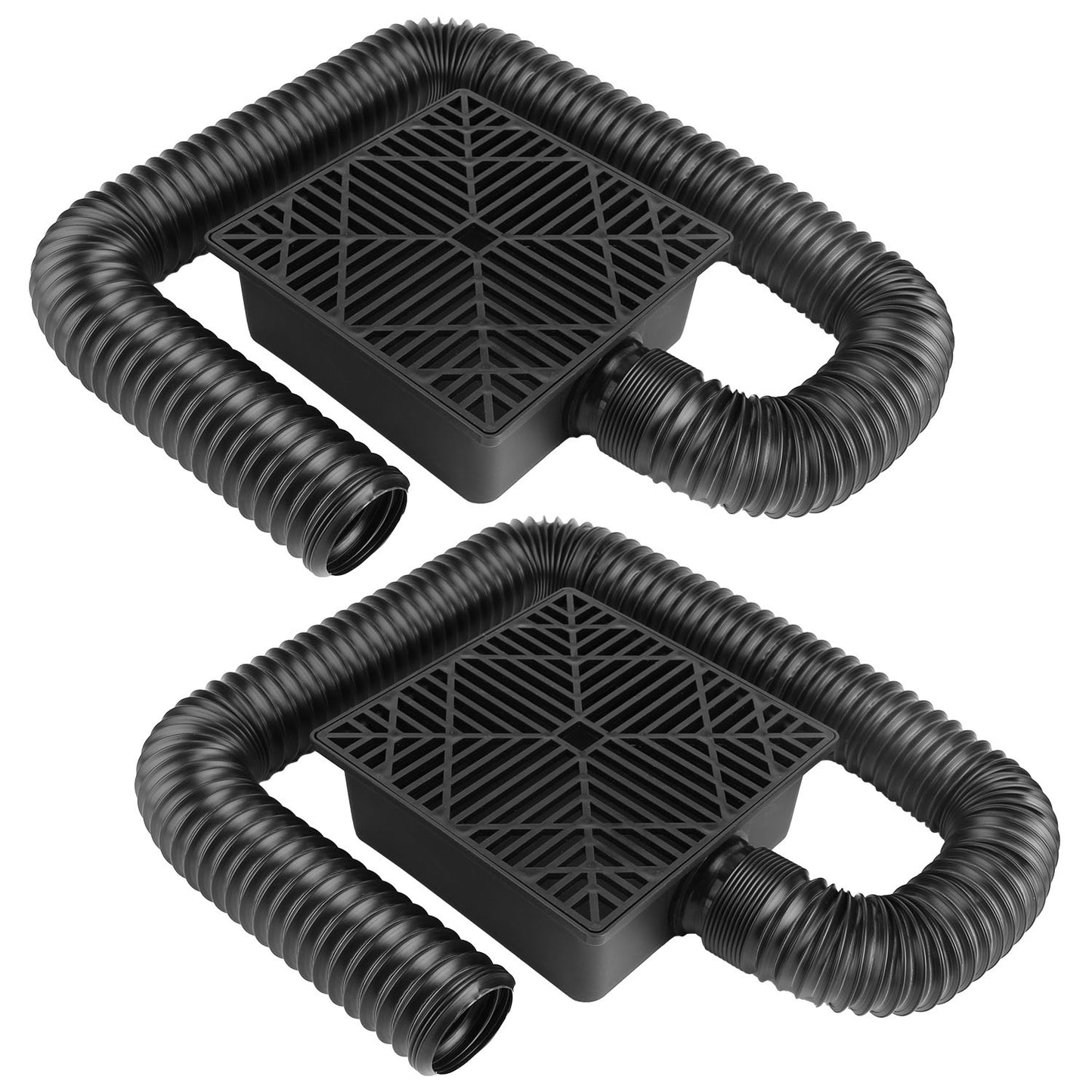 2Pcs Gutter Downspout Extension For Spring Summer Home Innovation Low Profile No Deep Digging Catch Basin Downspout Extender With 4.9FT Flexible Extendable Hose For House Foundation Protection