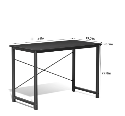 Computer Office Desk For Small Spaces, Writing Gaming Work Desk Modern Kids Study Table With Storage Bag & Headphone Hook