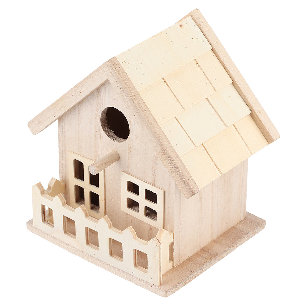 Wooden Bird House Nests Outdoor Hanging Birds Parrots Resting Breeding Box Decoration