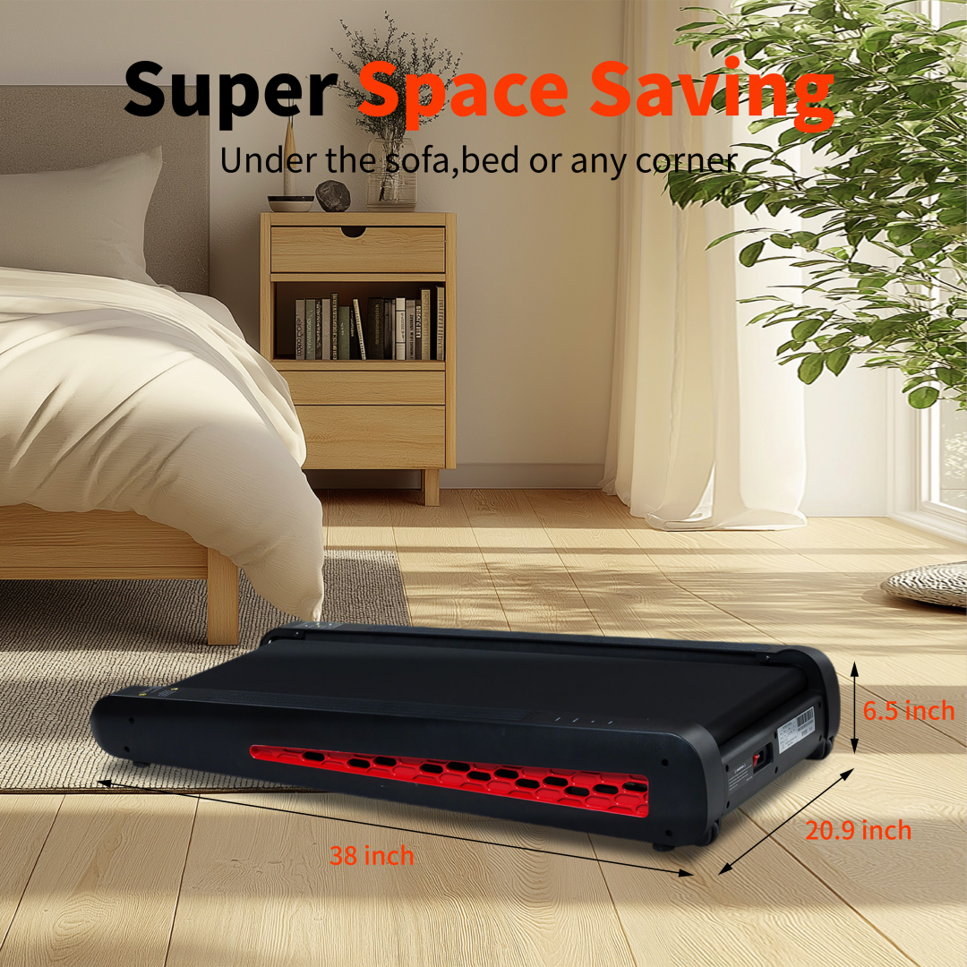 7 Incline Walking Pad Treadmill  Portable Compact Treadmills Under Desk Treadmill, Incline Treadmills For Home Office, Upright Stand, 2.55HP Portable Treadmill With 220 Lbs Capacity LED Display