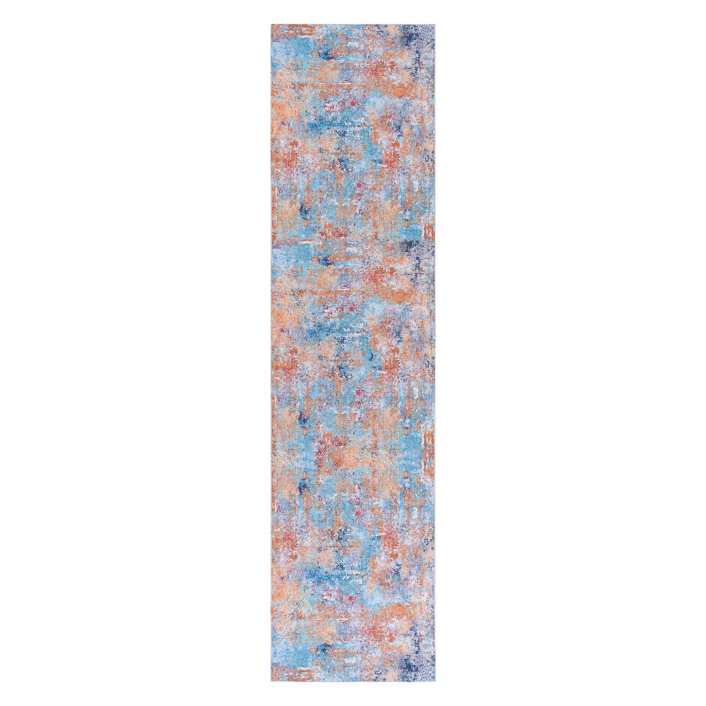 MAVAL Multi Washable Rug 2'6'' X 10' Runner Rug  Multi, 2'6'' X 10'
