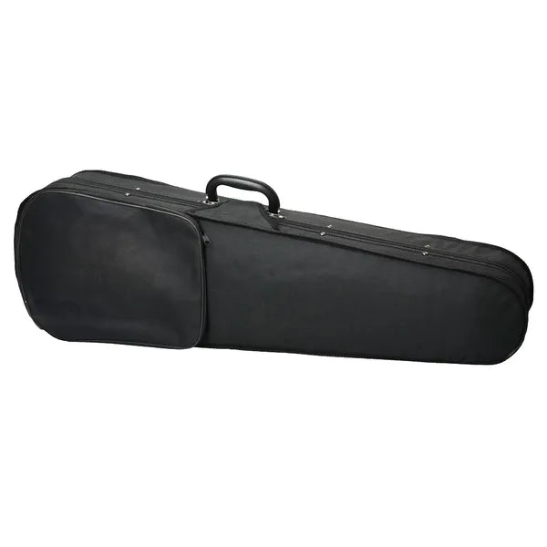 Durable Cloth Fluff Triangle Shape Case With Silver Gray Lining For 4&4 Violin Black