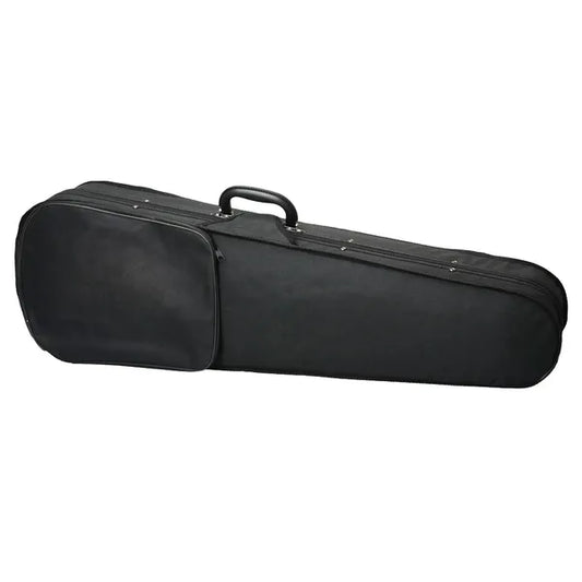 Durable Cloth Fluff Triangle Shape Case With Silver Gray Lining For 4&4 Violin Black