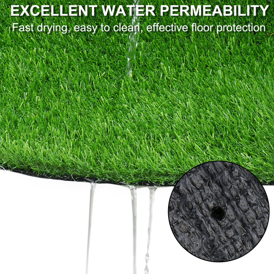 6FTX10FT Outdoor Artificial Grass Runner Rug, Thick Realistic Fake Grass Roll Decor Patio Balcony Garden Lawn, Dog Pets Turf Drain Mat, 0.78 Pile Height