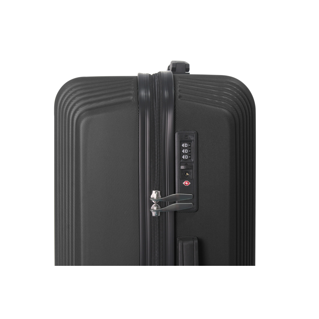 BLACK 3-Piece Premium ABS Luggage Set-20, 24, And 28 Suitcases With Multi-Position Handle, Silent Spinner Wheels, And TSA Approved Lock Durable, Stylish, And Spacious Travel Gear
