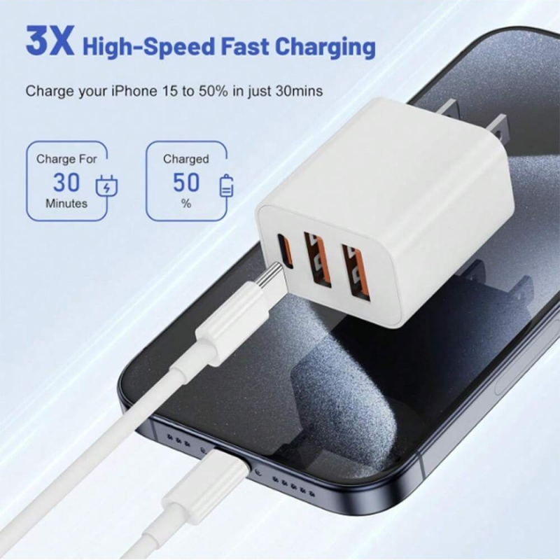 Charger Cable - Portable, Durable, Essential For Charging Compatible With Multiple Devices And Ensures Device Safety.