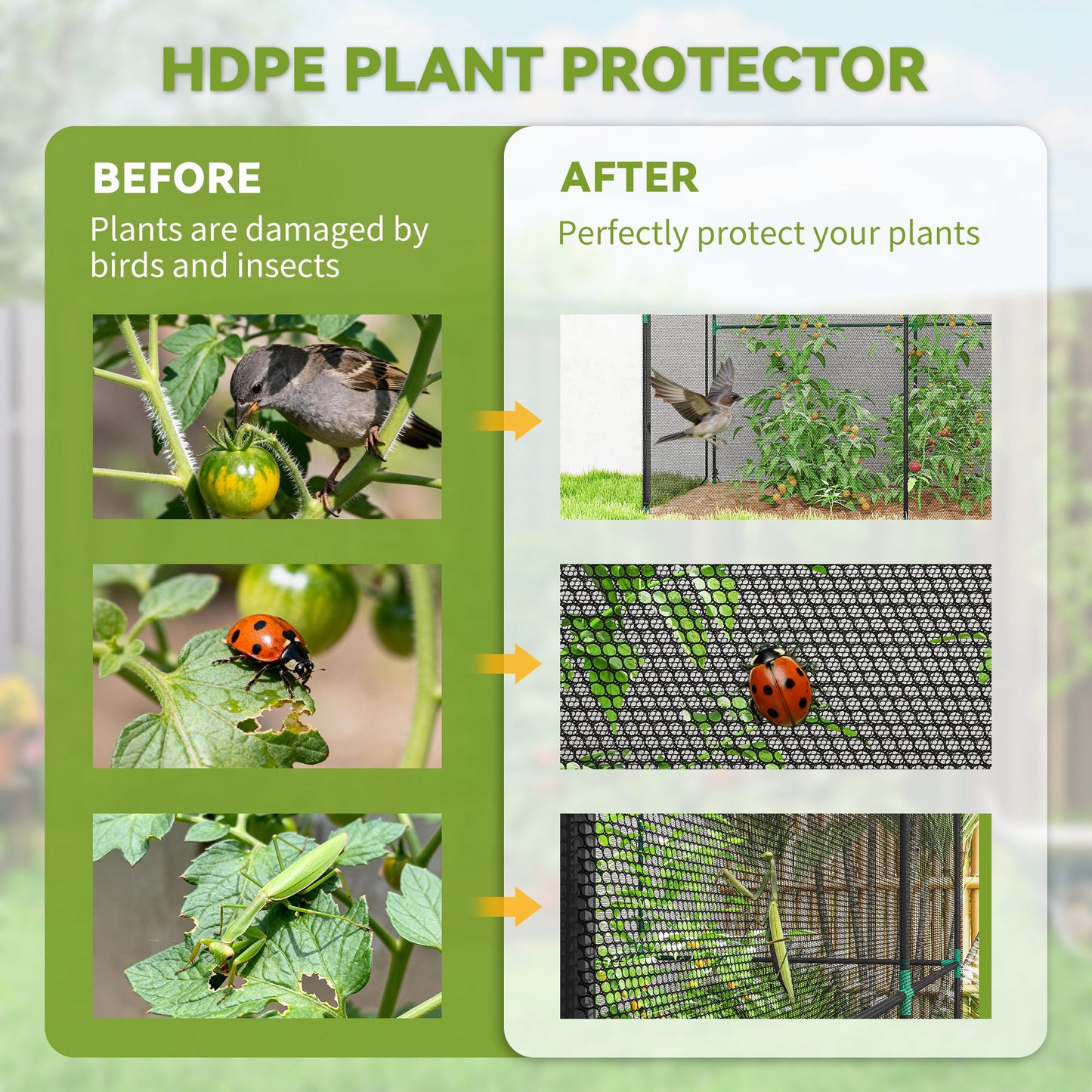 Crop Cage, Plant Protection Tent With Zippered Door, Plant Protector From Animals For Vegetables Flowers Fruits, Black