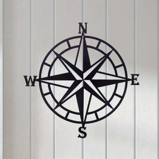 CIFbuy Metal Baked Paint Nautical Compass Rose Wall Art Vintage Navigation Decor - TikTok, Temu Pickup