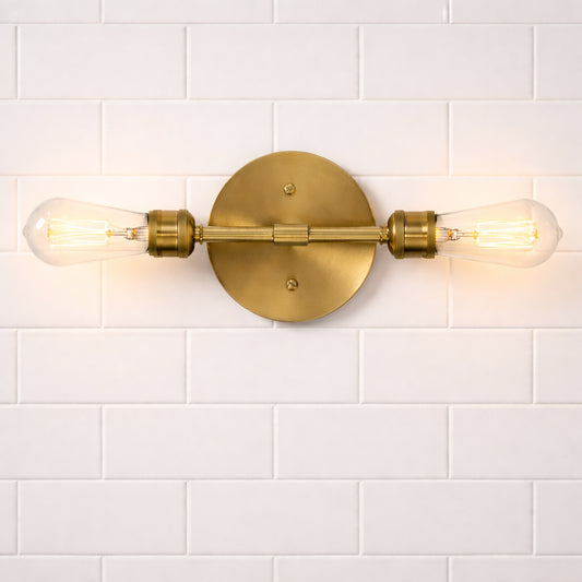 Reverie Double Lights Bathroom Wall Sconce Over Mirror Bedroom Hallway Entryway 5 W X10.75 H X5 E