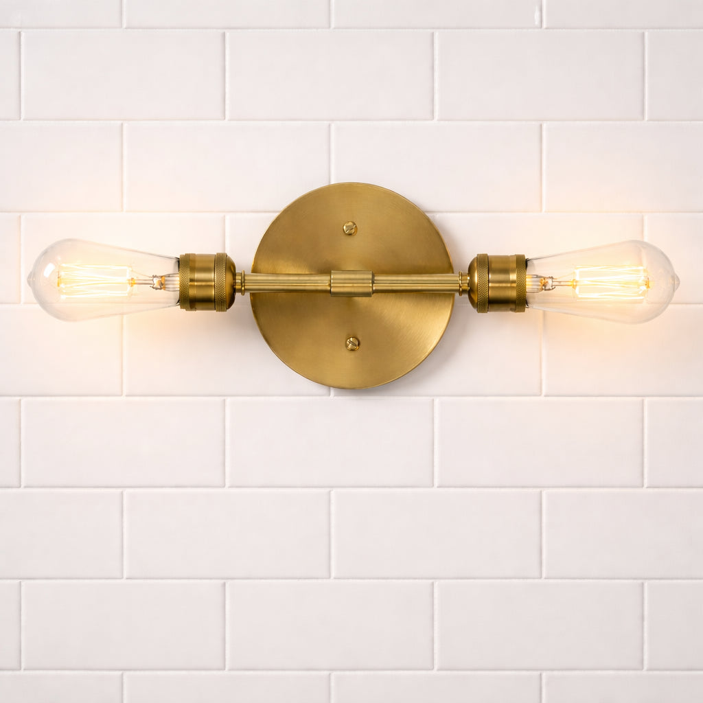 Reverie Double Lights Bathroom Wall Sconce Over Mirror Bedroom Hallway Entryway 5  W X10.75  H X5  E