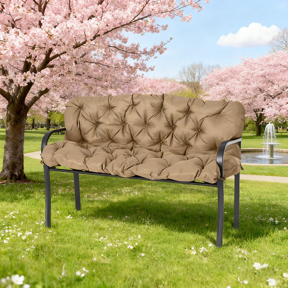 59'' X 38'' Tufted Bench Cushion For Outdoor Furniture, 3-Seater Replacement For Swing Chair, Patio Sofa Couch, TIKTOK Prohibits Sales