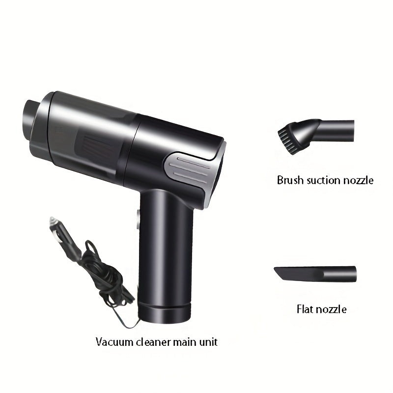 Wired Red And Silver Car Vacuum Cleaner  Home Handheld Mini Desktop Vacuum Cleaner Portable