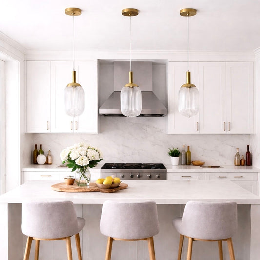 Gemma Pendant Lamp - Gold And Clear  110-120V 1PC