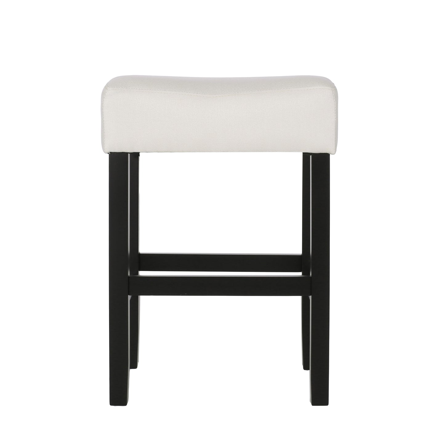 Set Of 2, 26.75 Backless Fabric Counter Height Barstool,  Beige