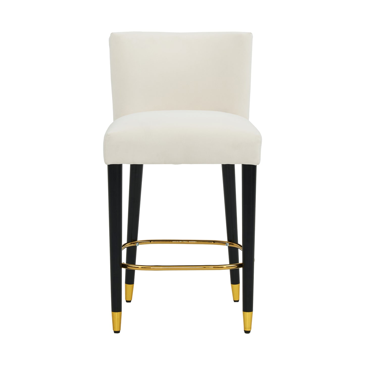 27inch-counterstool,  Modern Design With A Smooth, Light - Colored Fabric And Circular Footrest With A Gold - Colored Finish,creates A Sophisticated And Luxurious Look--Begie