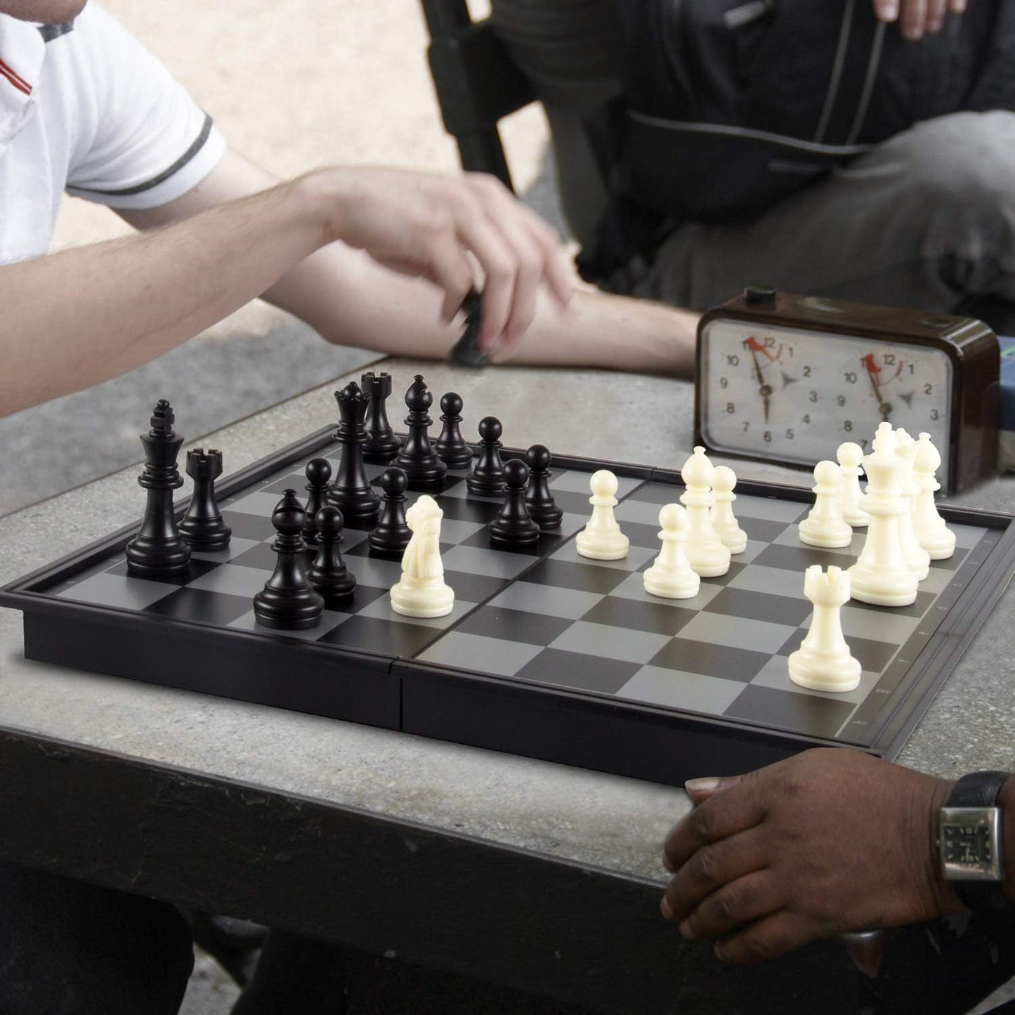 Travel Chess Set, 9.8in Magnetic Chess Board With 2 Extra Queen Portable Folding Board Chess Games