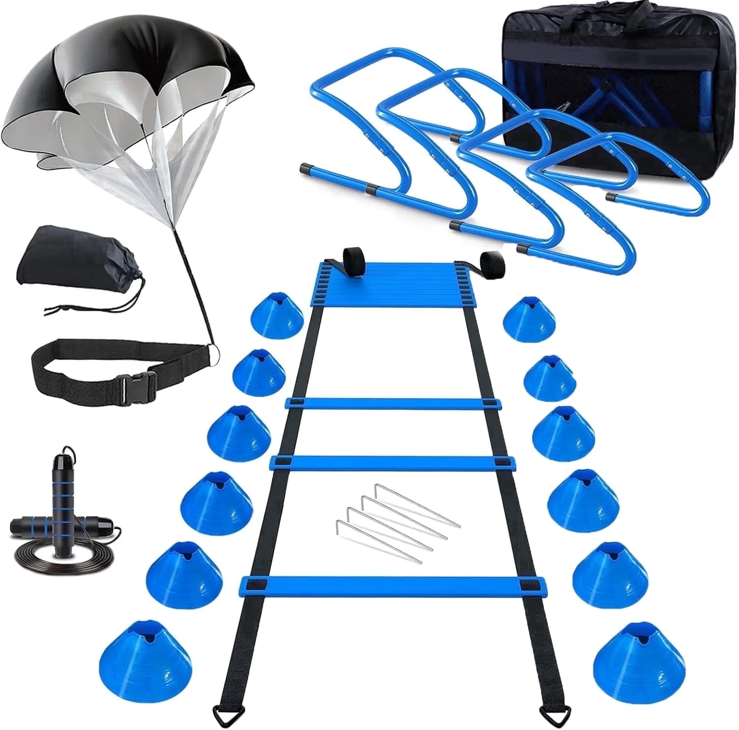 Agile Stair Speed Training Set - Adjustable Fitness Stairs, Suitable For Foot Movements, Coordination And Agility Training