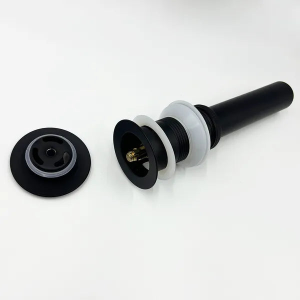 Bathroom Sink Drain With Overflow, Vessel Sink Lavatory Vanity Pop-Up Drain Stopper, 304 Stainless Steel