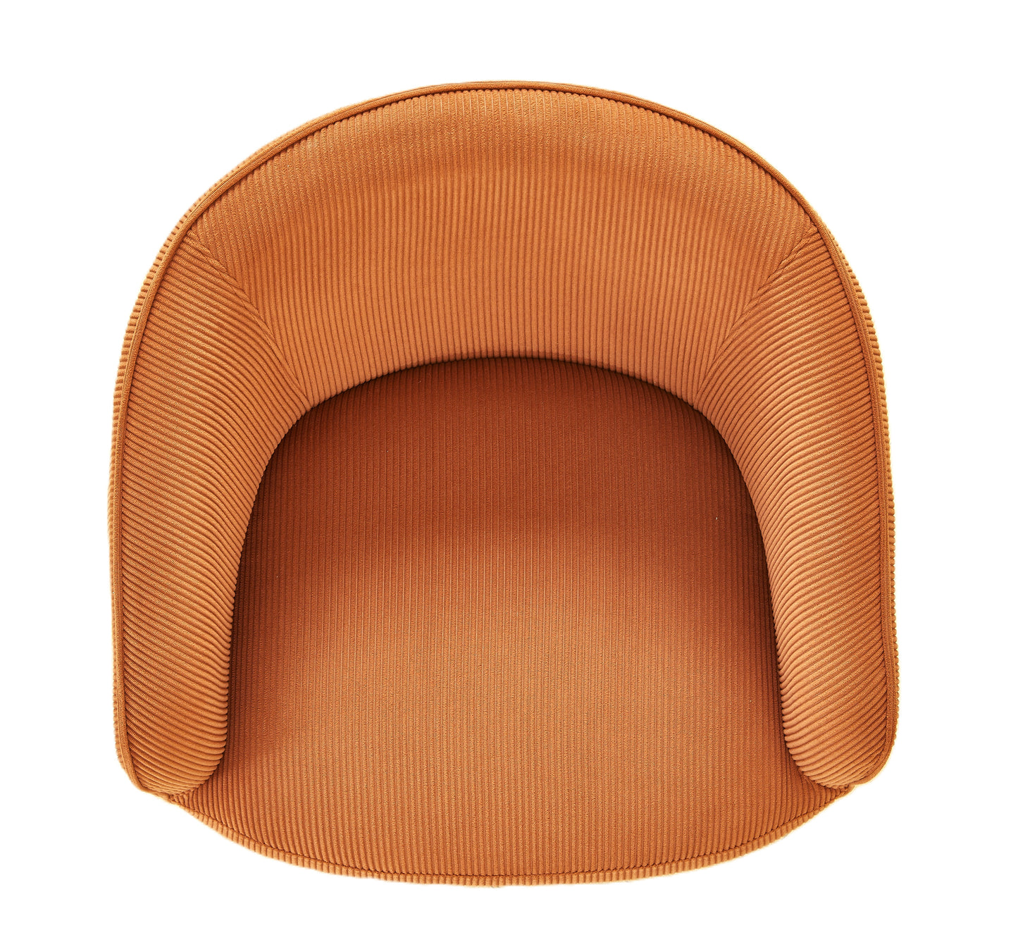 Corduroy Accent Chair With Gold Metal Legs, Modern Upholstered Armchair, Comfy Barrel Chair For Living Room Bedroom