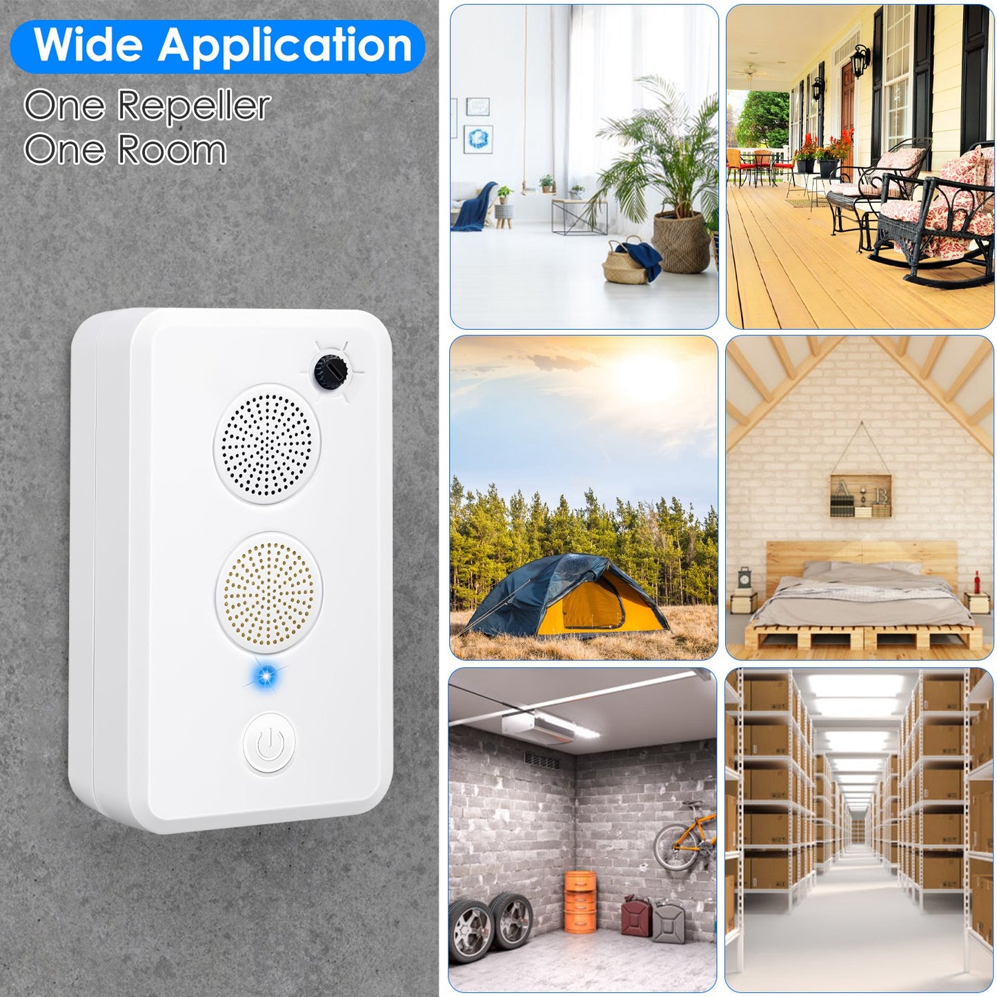 2Pcs Or 4Pcs Rechargeable Ultrasonic Bat Repellent Indoor Outdoor Bird Mouse Deterrent Device With 6 Adjustable Levels For Attic Porch House