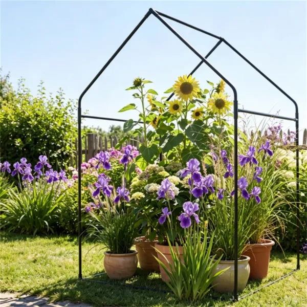 36' X 36' X 60' Portable Mini Greenhouse With PE Bottom Mat, 36X60 Inch Clear PVC Plant Grow Tent, Wind Resistant Metal Frame Outdoor Green House With Stakes & Ropes