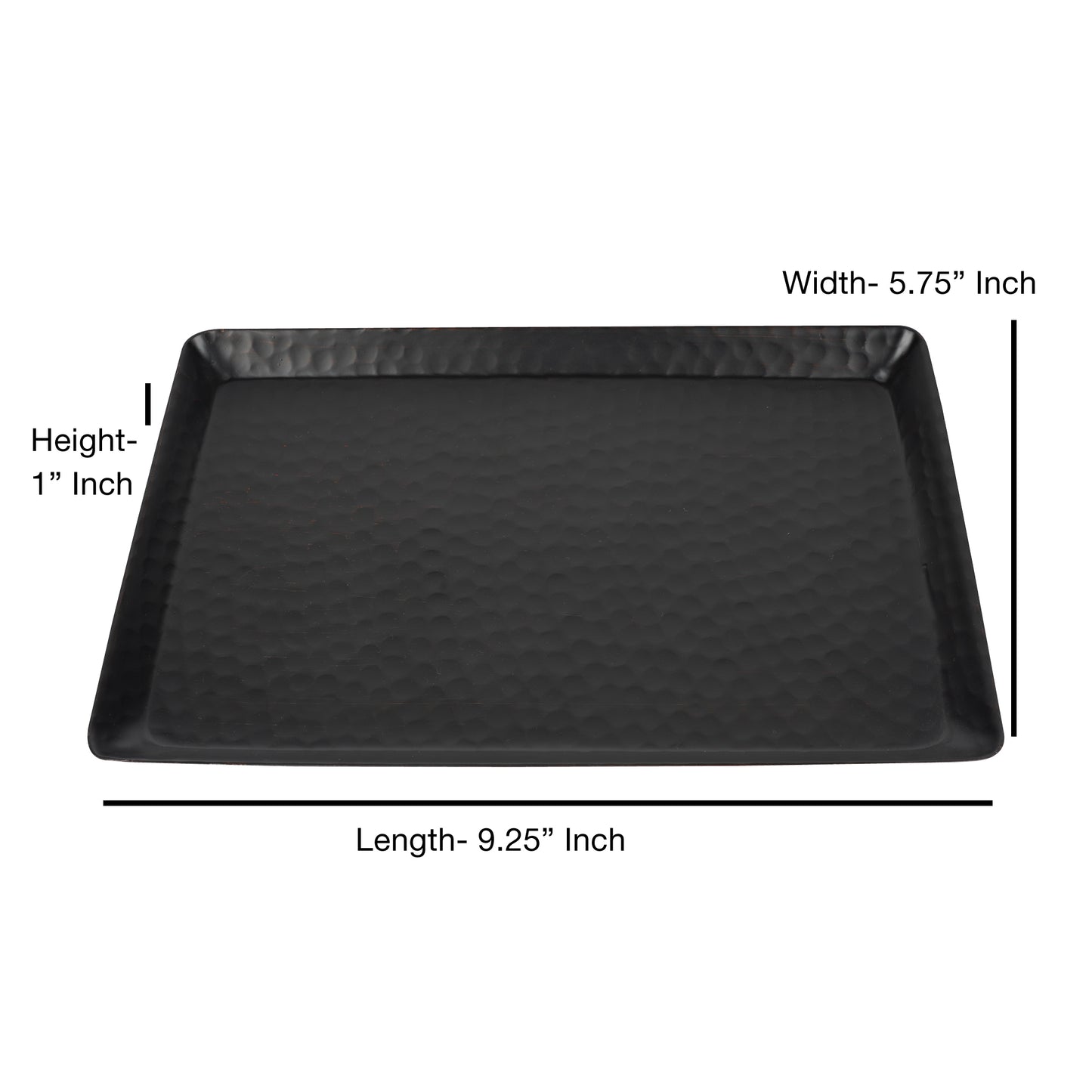 Vanity Tray Hammered Rectangular Vanity Tray With Padded Bottom  Oil Rubbed Bronze Finish