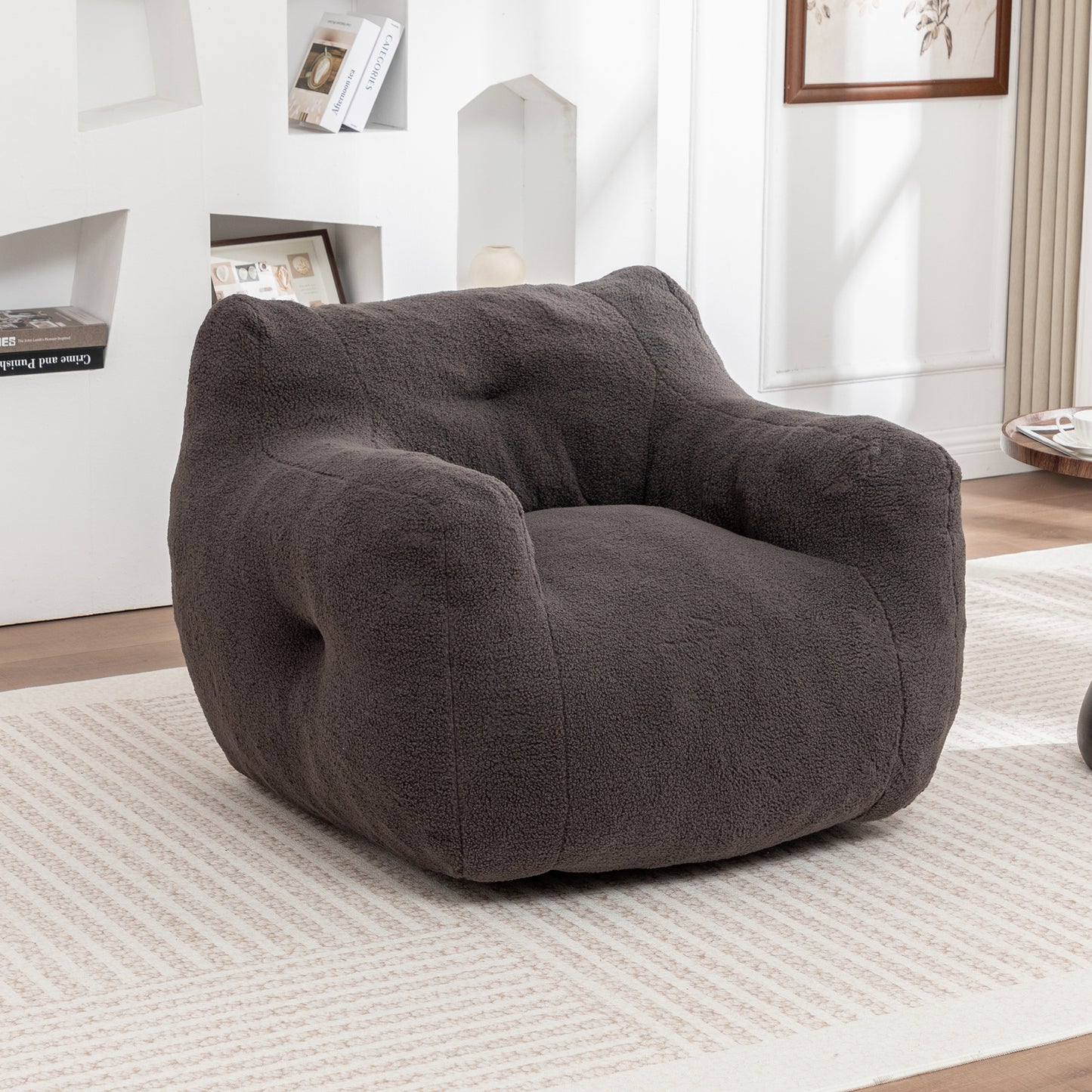 Bean Bag Chair, Bean Bag Sofa Chair With Armrests Stuffed High-Density Foam, Lazy Sofa Comfy Chairs BeanBag Chair For Adults In Living Room,Bedroom Reading