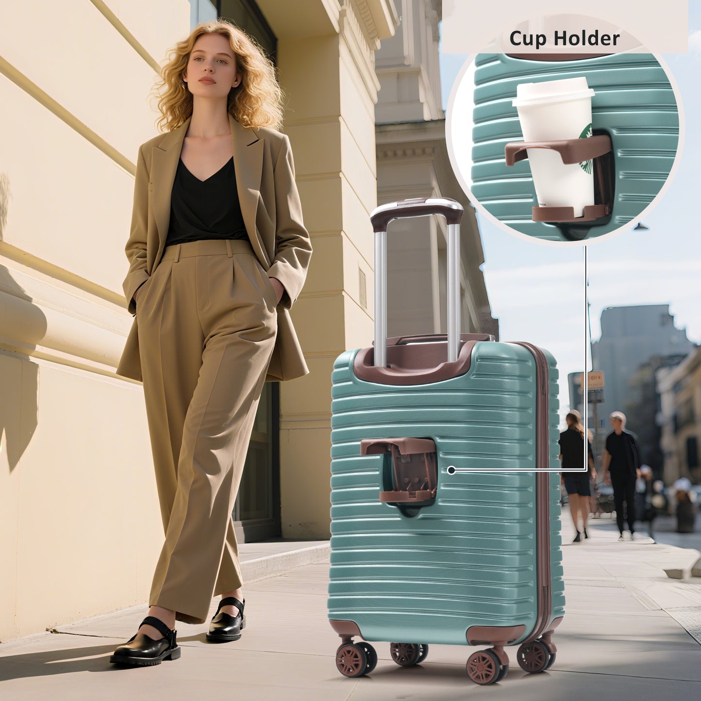 Hardshell Luggage Set With TSA Lock, 360 Spinner Wheels, Lightweight Durable Travel Suitcases For Women Men Carry-On & Check-In