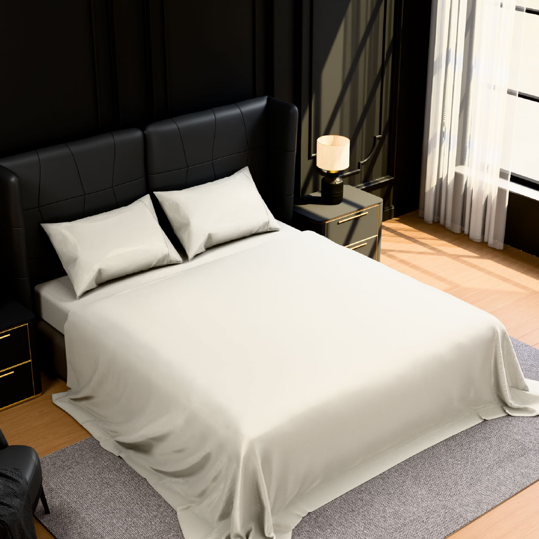 Bedding King Bed Sheets Set - 4 Piece Bedding - Brushed Microfiber - Shrinkage And Fade Resistant - Easy Care -King, White