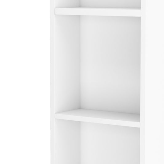 Standing 5 Compartments 1 Drawer 1 Door MDF Barber Cabinet White