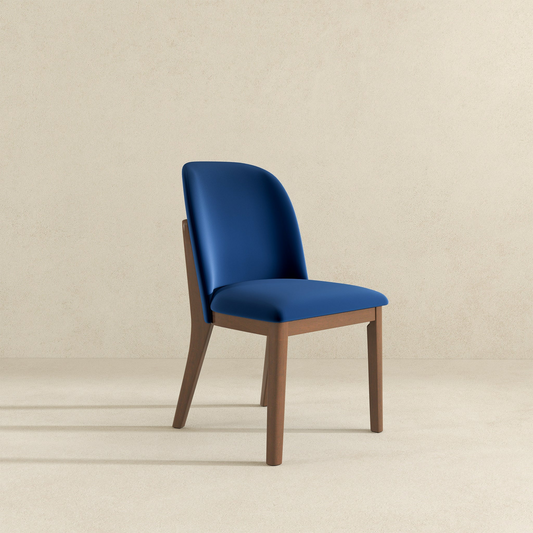 Kaitlyn  Navy Blue Velvet Dining Chair   Set Of 2   34.3  H X 19.3  W X 23  D